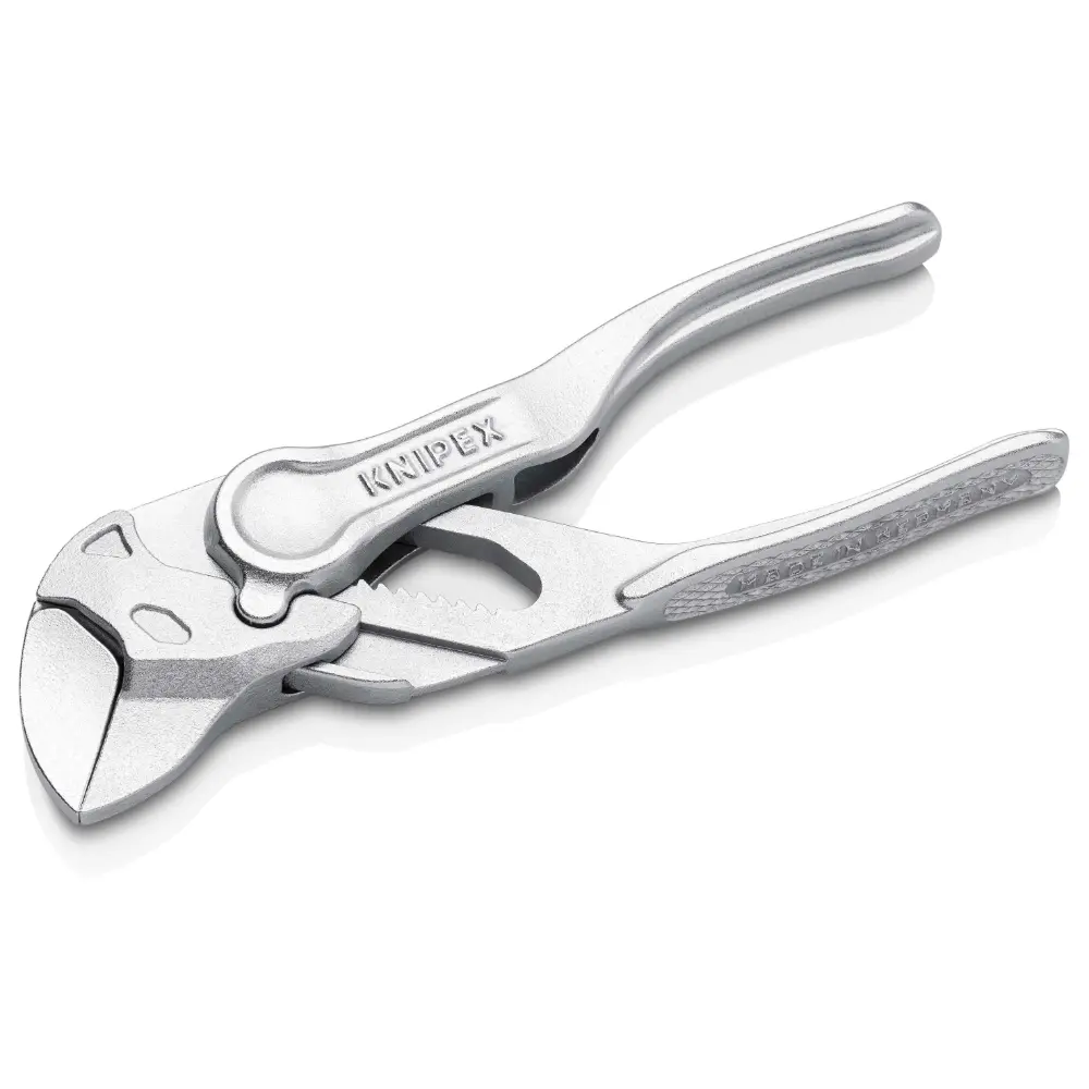 KNIPEX Zangenschlüssel XS Zange und Schraubenschlüssel in einem Werkzeug verchromt 100 mm