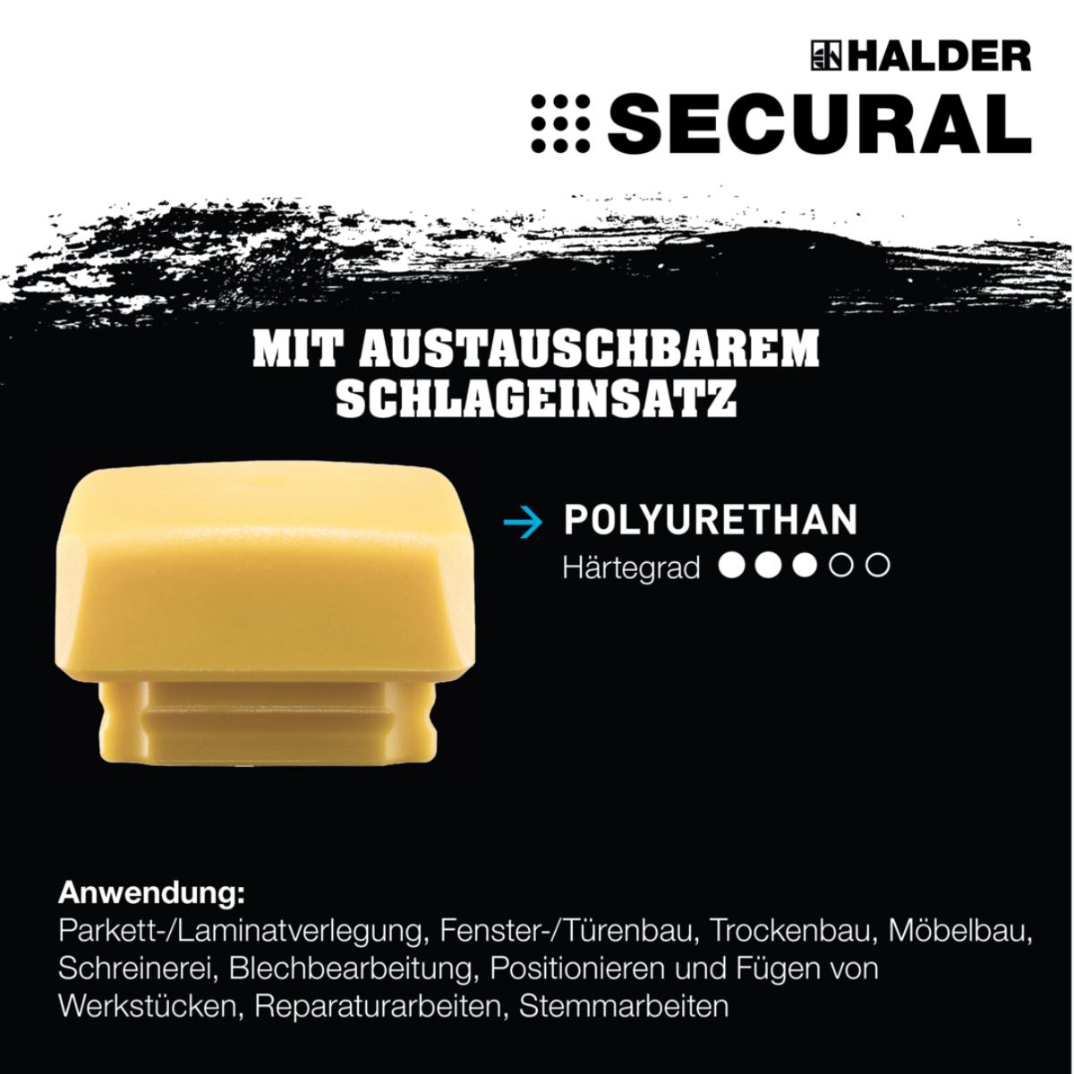 HALDER Schlageinsatz für SECURAL - Schonhammer, Polyurethan