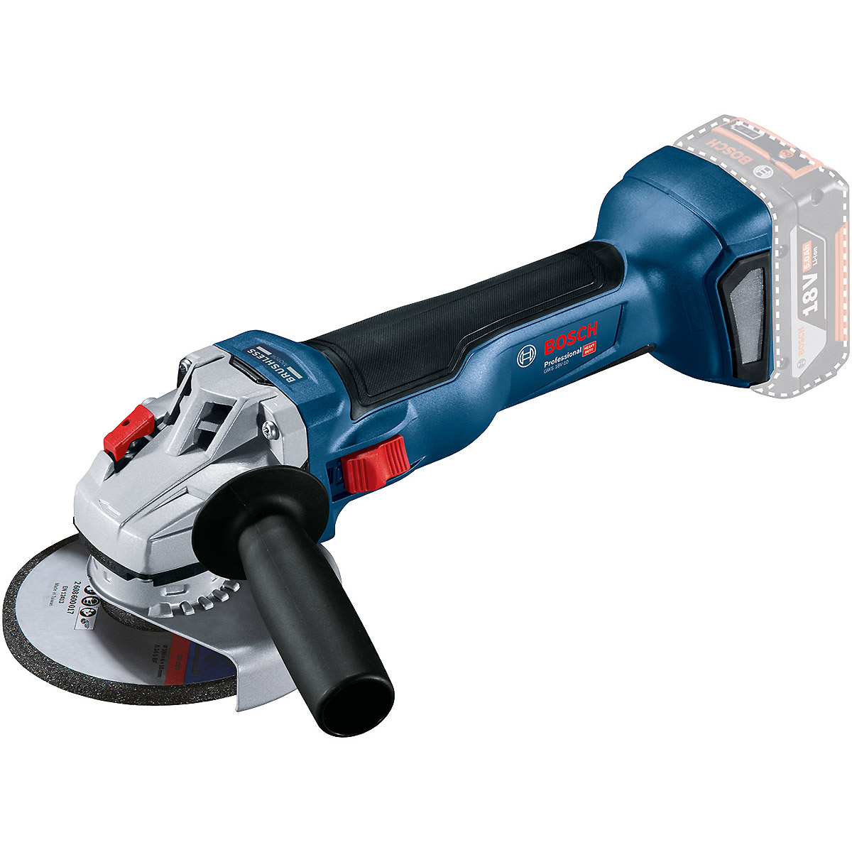 Bosch Akku-Winkelschleifer GWS 18V-10, Solo Version, Karton