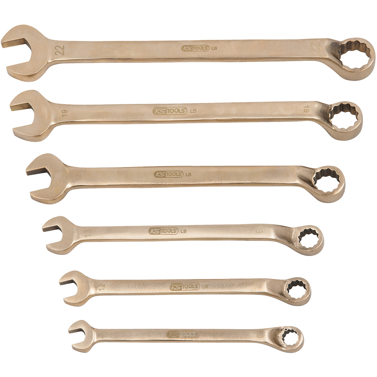KS Tools BRONZEplus Ringmaulschlüssel-Satz gekröpft 10-tlg, 10-32mm
