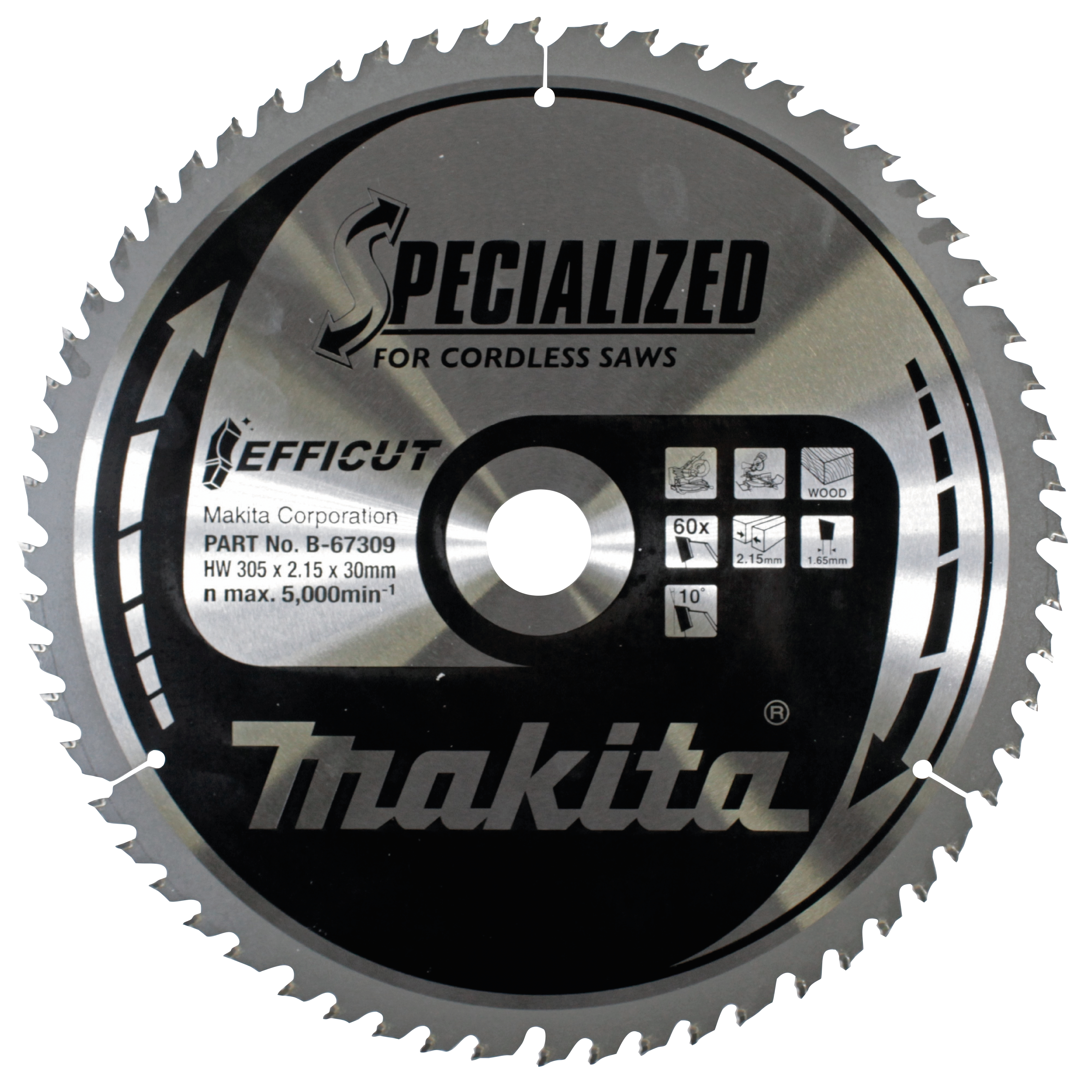 Makita Sägeblatt 305x2,15x30, 60Z EFFICUT, Holz - B-67309