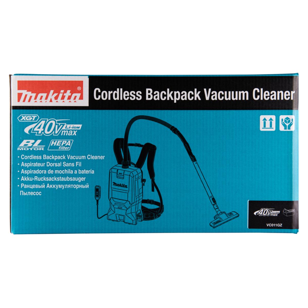 Makita Akku-Rucksackstaubsauger XGT 40V max. - 200 mbar - 6,0 l - VC011GZ