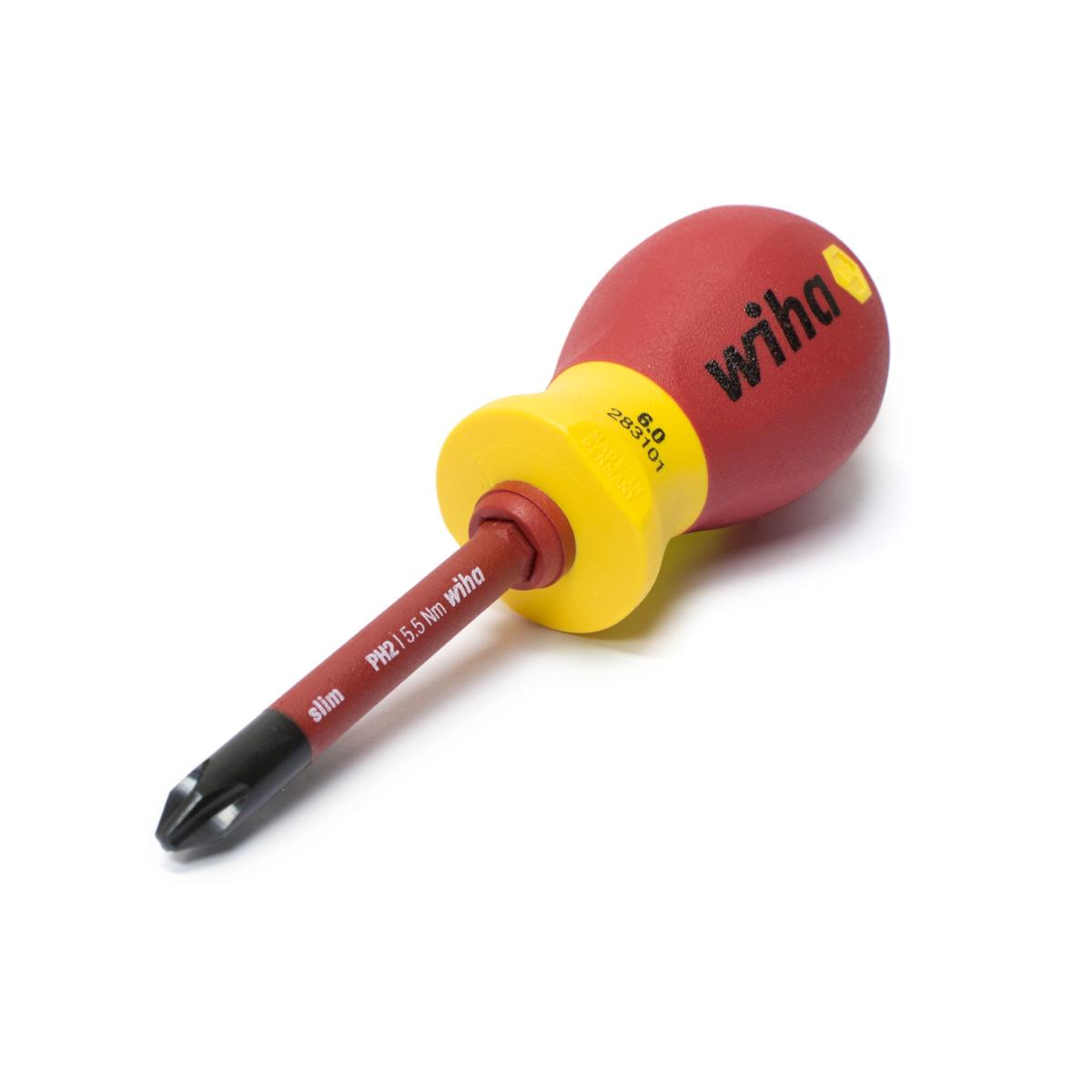 Wiha Schraubendreher mit Bithalter Set slimVario electric Stubby 4-teiliges Set mit slimBits