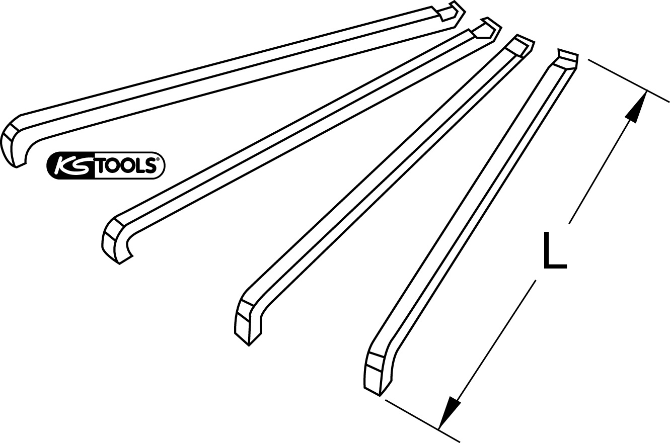 KS Tools Abzieherhaken-Satz für Kugellager-Abzieher, 4-tlg ISO 6208
