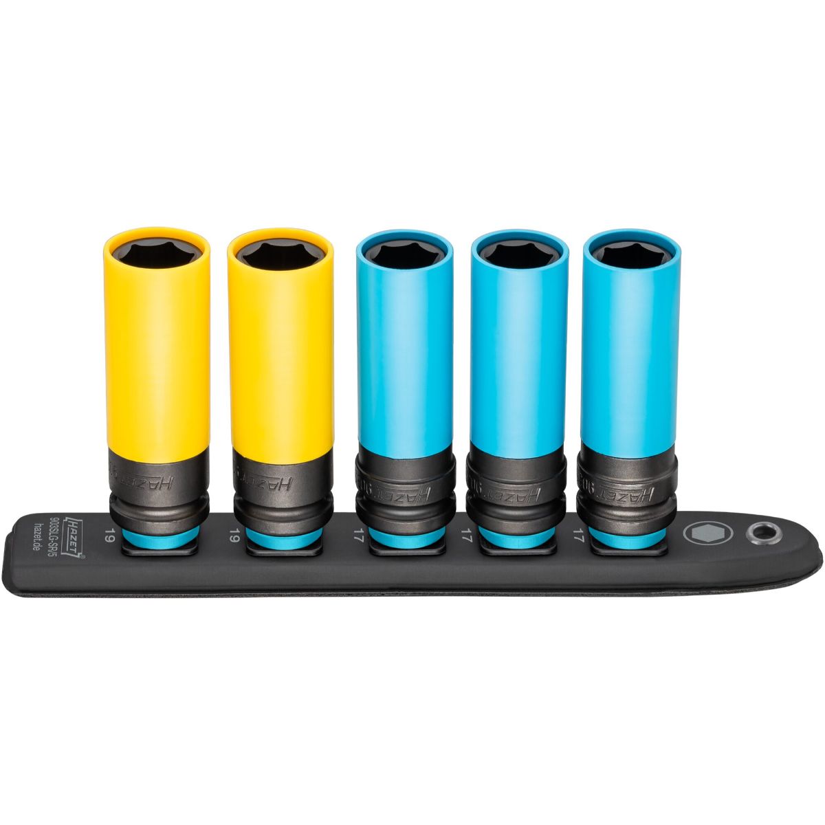 HAZET SmartRail Flexible Kunststoff-Steckleiste Vierkant 12,5 mm (1/2 Zoll) 5-teilig, Außen-Sechskan
