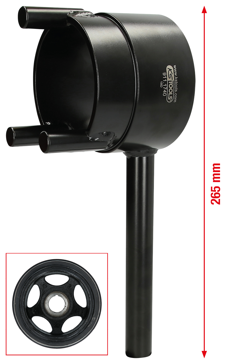 KS Tools Riemenscheiben-Gegenhalte-Schlüssel für Mercedes, 265 mm