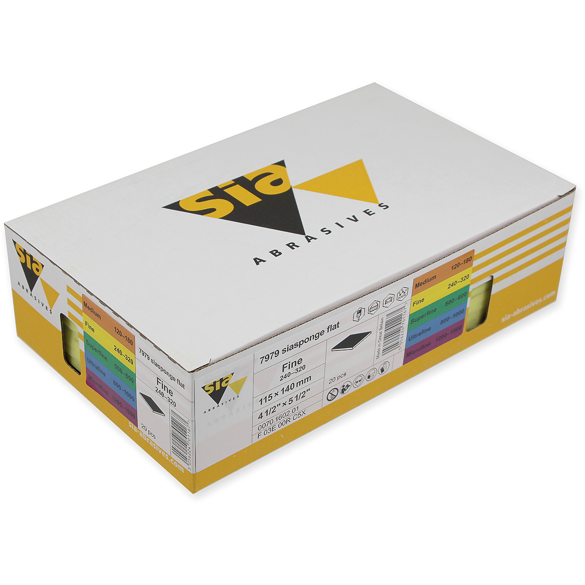 SIA Schleifschwamm flat pad 7979 siasponge 115 x 140 mm