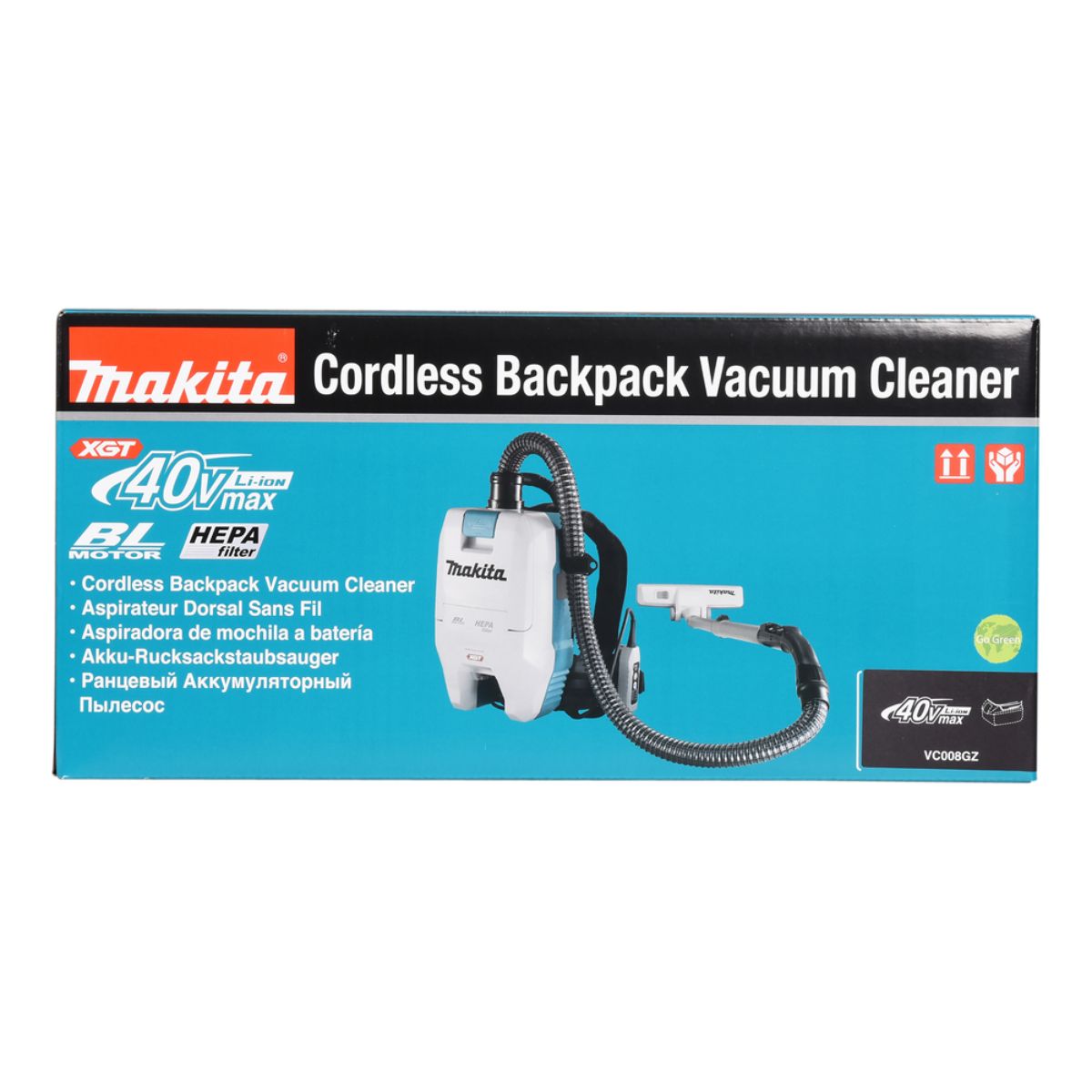 Makita Akku-Rucksackstaubsauger XGT 40V max. (ohne Akku, ohne Ladegerät) VC008GZ
