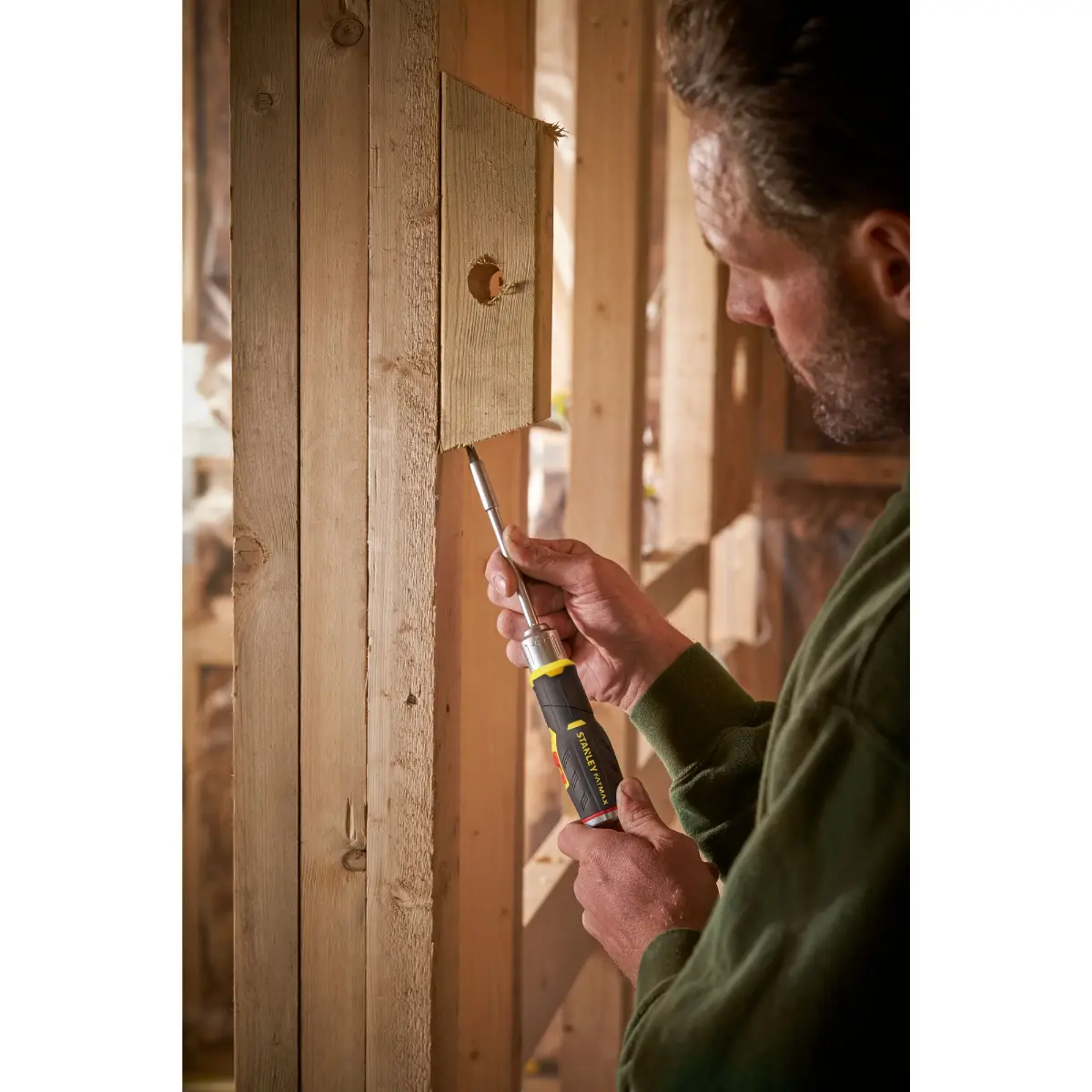 STANLEY FATMAX Bit-Schraubendreher mit Pistolen-Ratsche 12 Bits: 5-6,5-8mm PH1 PH2 PH3