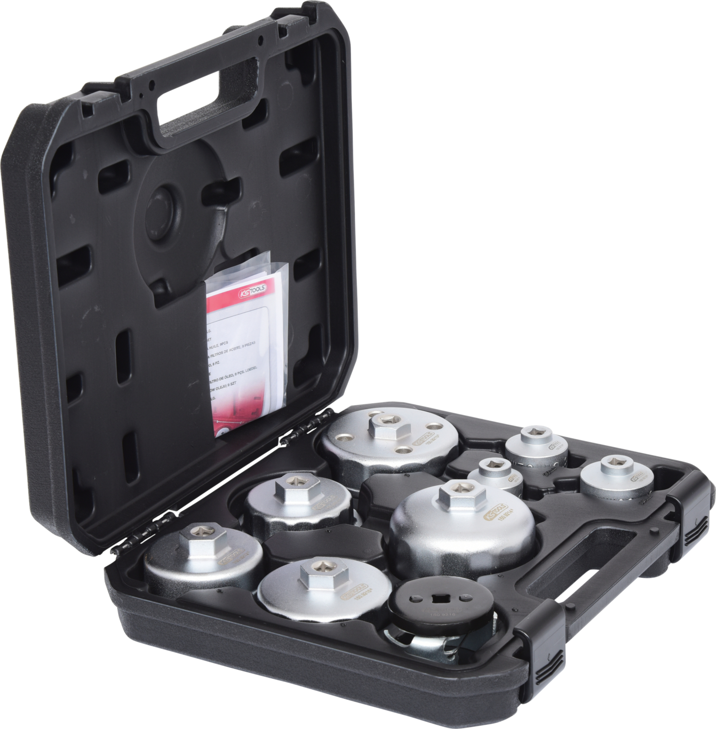 KS Tools Öldienstschlüssel-Satz für Ölfilter- und Filtergehäusedeckel, 9-tlg
