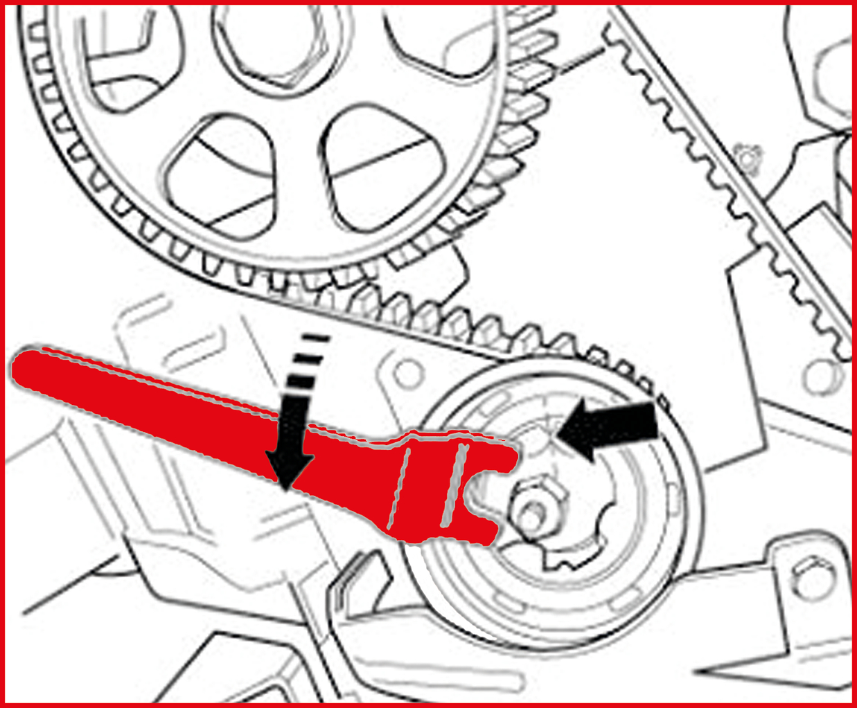 KS Tools Spannrollen-Schlüssel für Zweilochmuttern, 140mm