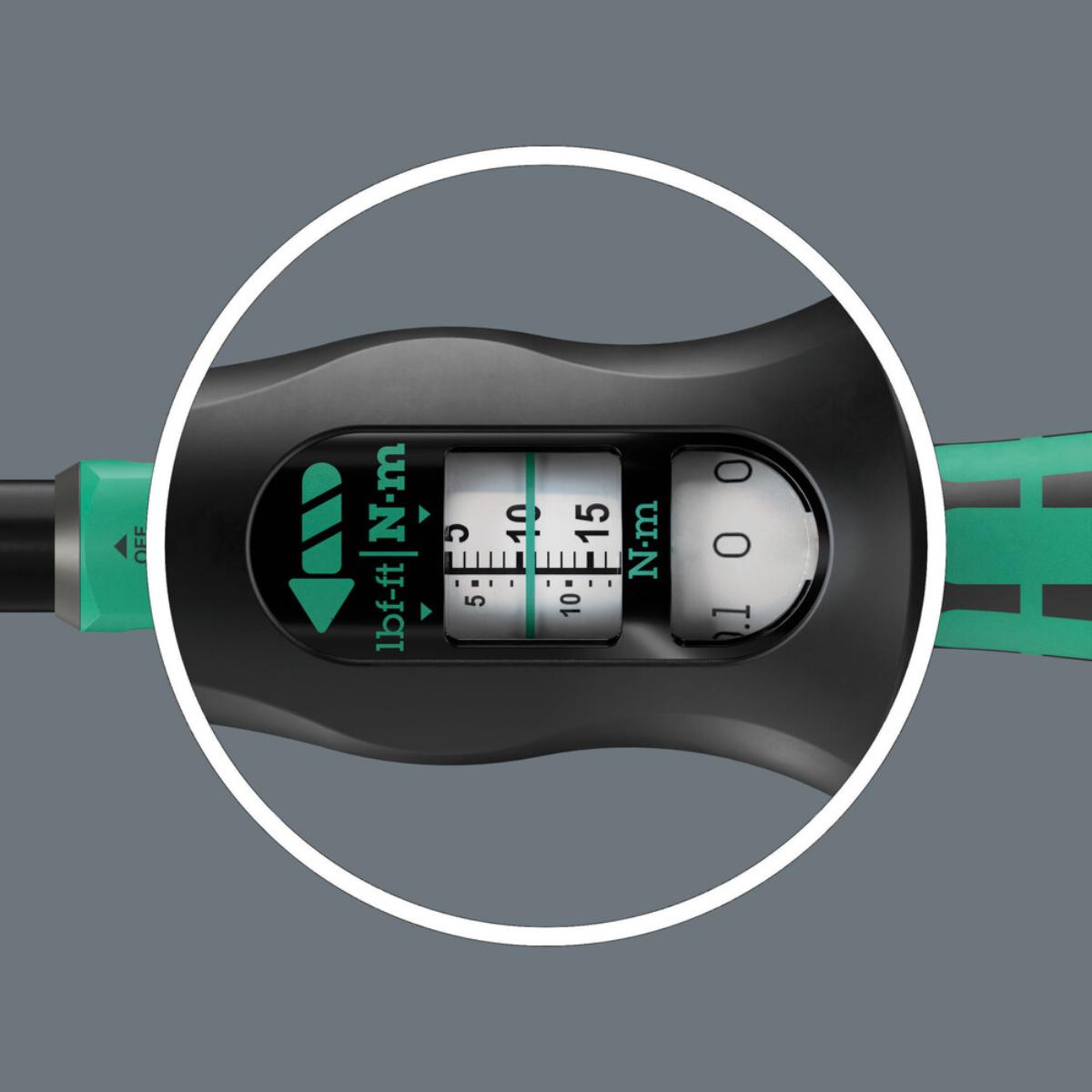 Wera Click-Torque Lock A 5 Drehmomentschlüssel, einstellbar, Torque Lock Funktion, Umschaltknarre, Rechtsanzug, 2,5-25 Nm, 1/4 zoll x 2,5-25 Nm