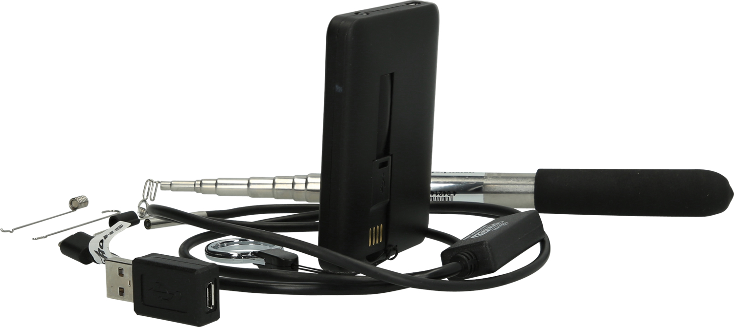 KS Tools Wi-Fi-Videoskop-Satz mit Ø 3,9 mm 0° HD Frontkamera-Sonde, 7-tlg