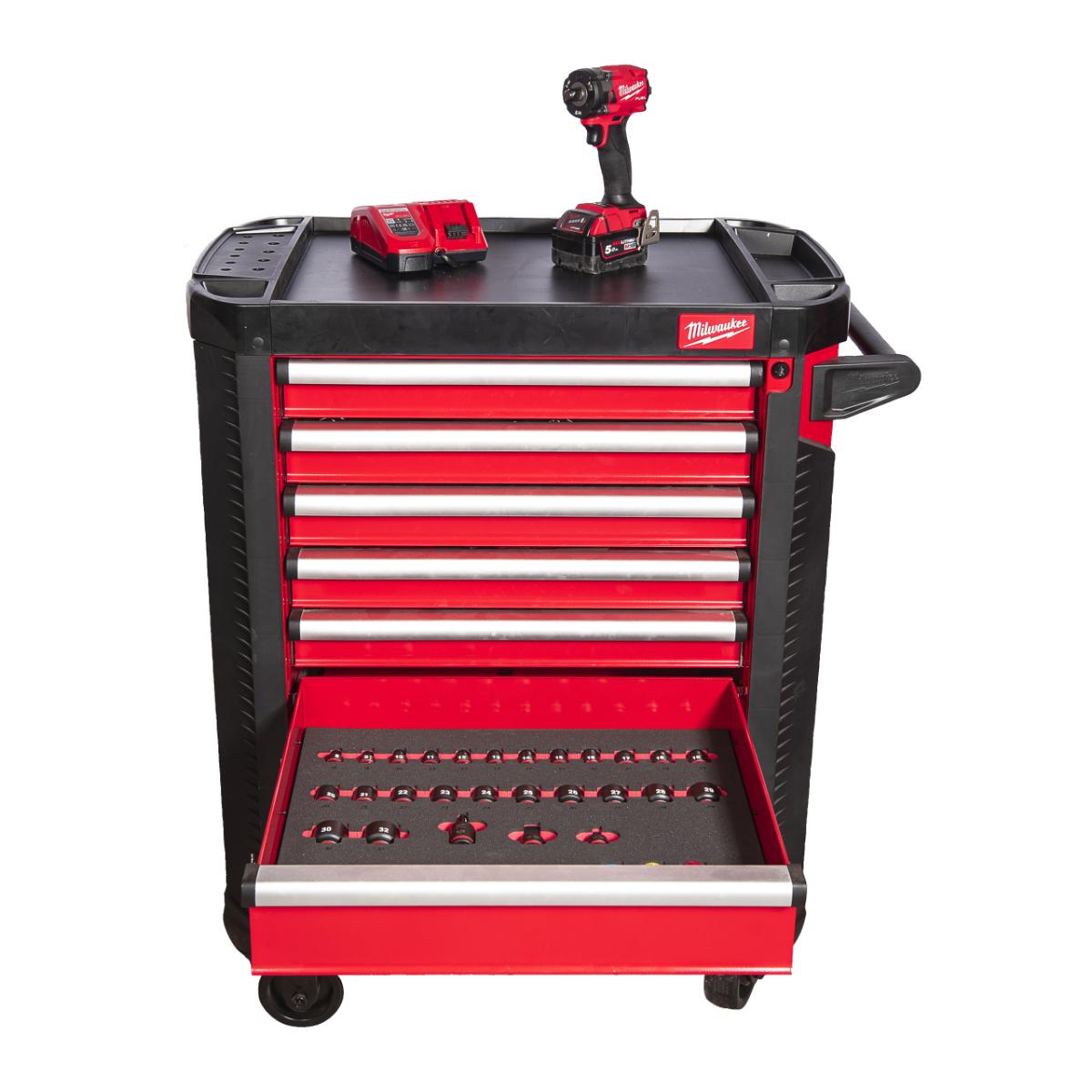 Milwaukee 30˝ / 78 cm TOOLGUARD Werkstattwagen mit Werkzeugbestückung, Premium Version, 246-teiliges