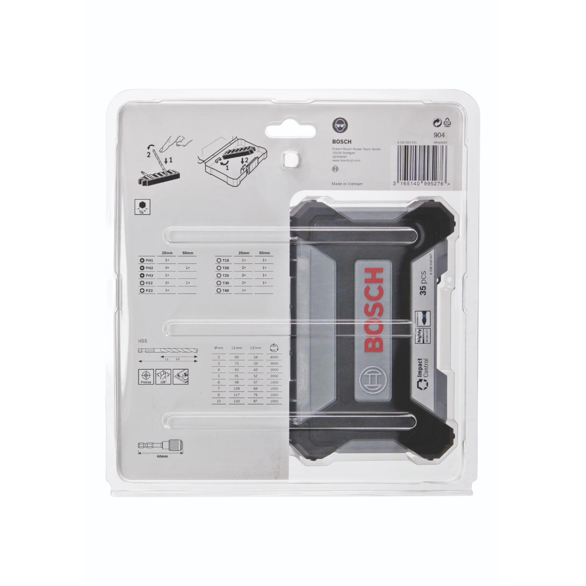 Bosch 35-tlg. Pick and Click Impact Control-/Metallbohr-Set