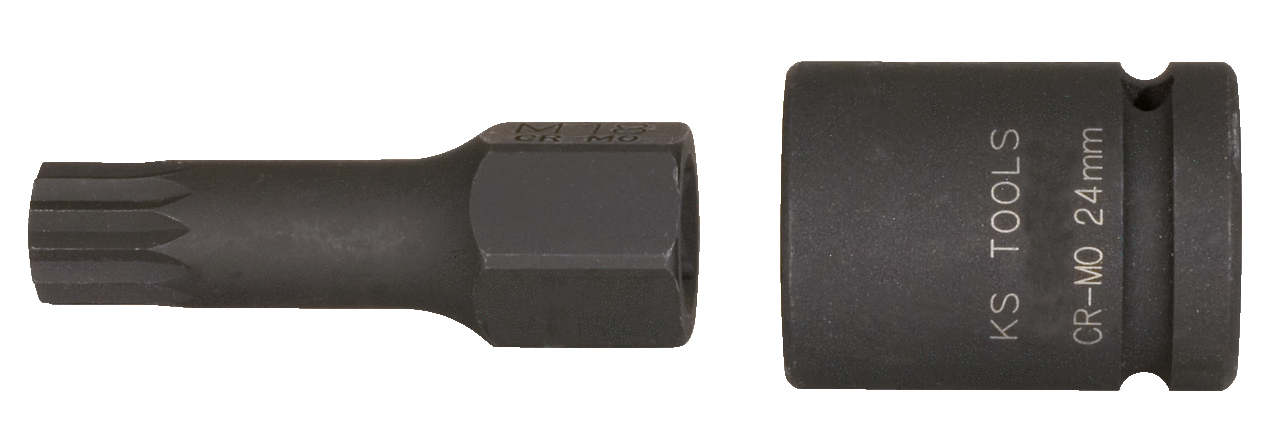 KS Tools 1/2" Spezial-Kraft-Bit-Stecknuss-Satz Vielzahn, 7-tlg M14-M18
