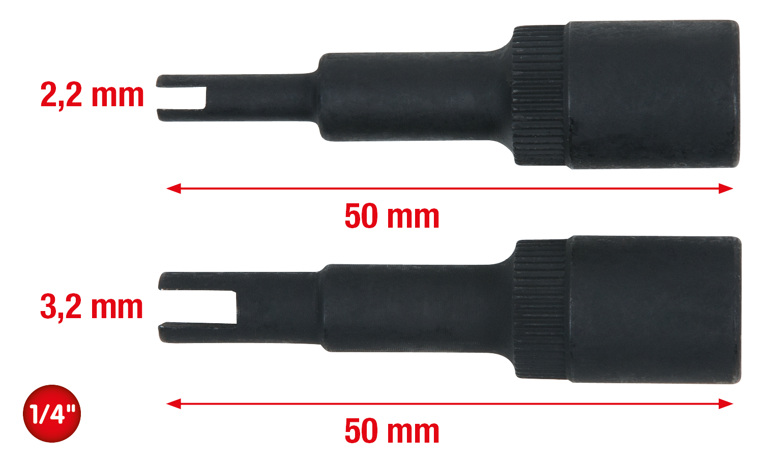 KS Tools Bit-Stecknuss-Satz für Klimaanlagen-Festdrossel, 2-tlg