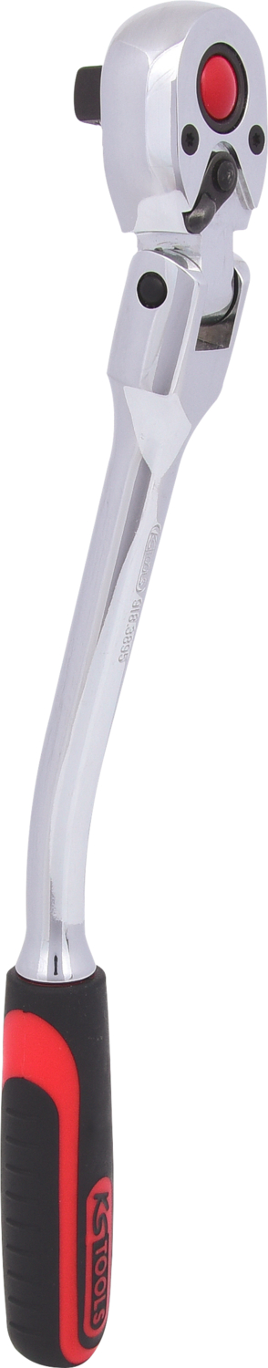 KS Tools 3/8" CHROMEplus Gelenk-Umschaltknarre, gebogen, 72 Zahn