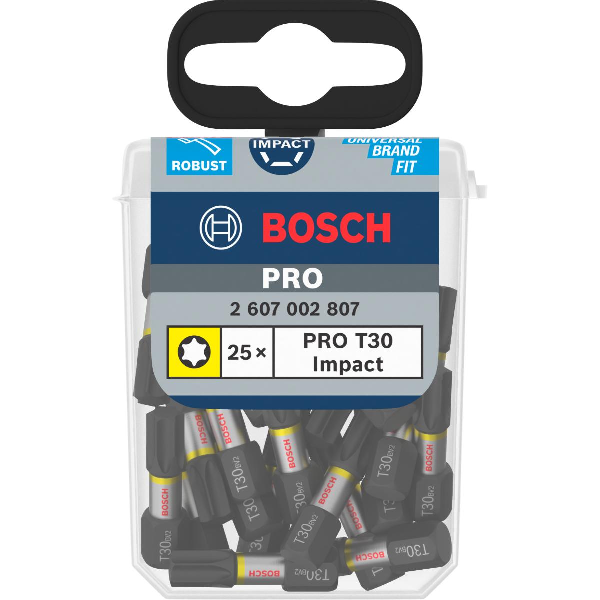 Bosch PRO Impact T30 25 mm 25 Stück für Schraubendreher