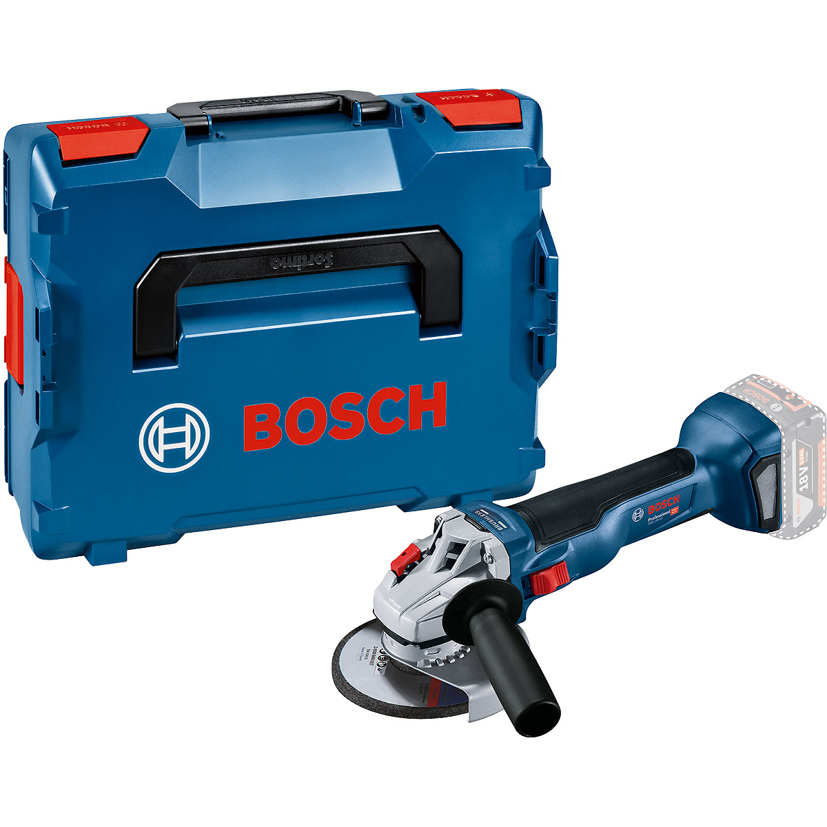 Bosch Akku-Winkelschleifer GWS 18V-10, Solo Version, L-BOXX