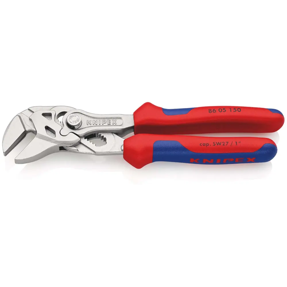 KNIPEX Zangenschlüssel Zange und Schraubenschlüssel in einem Werkzeug verchromt 150 mm