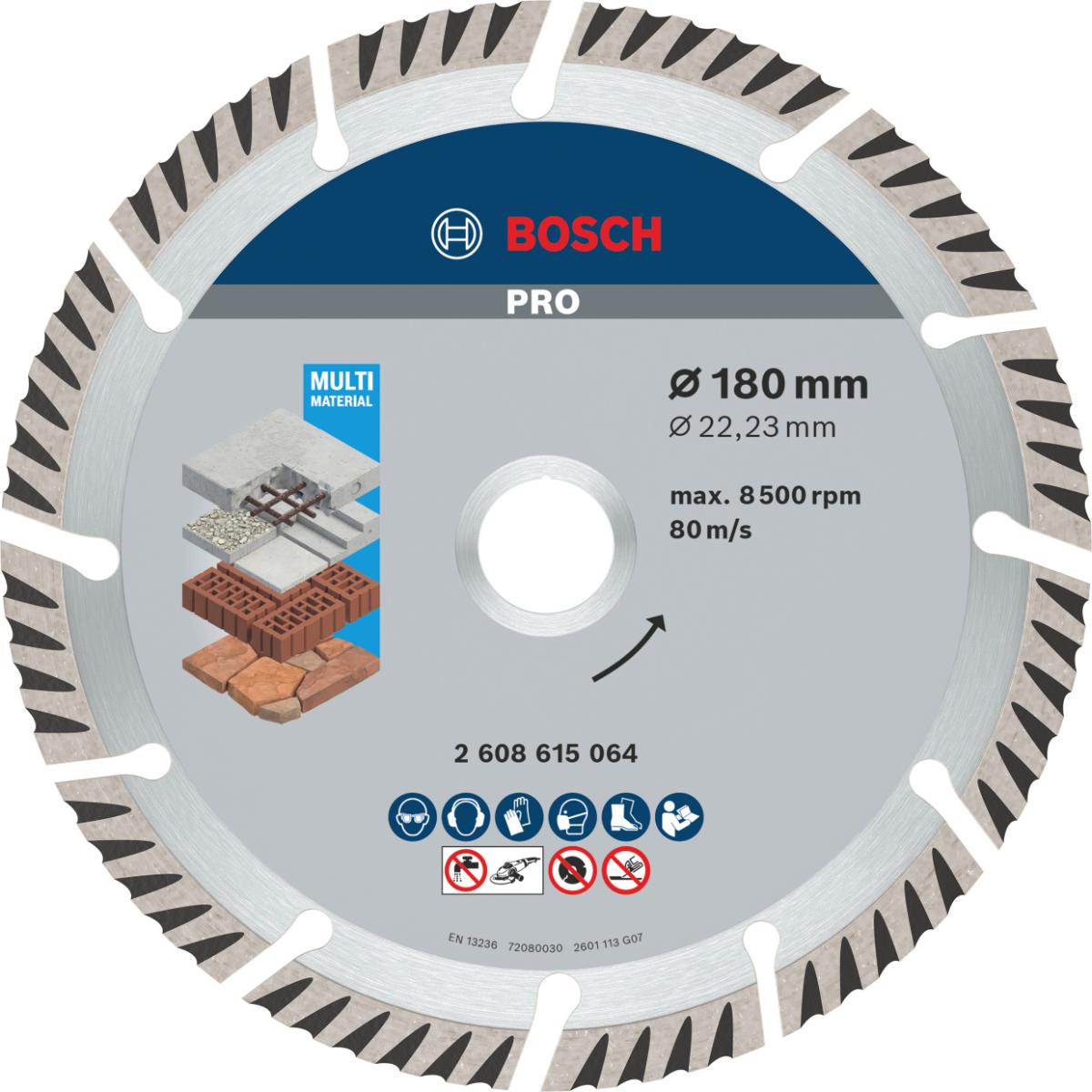 Bosch PRO Diamanttrennscheibe Standard for Universal 180 x 22,23 (10er-Pack)