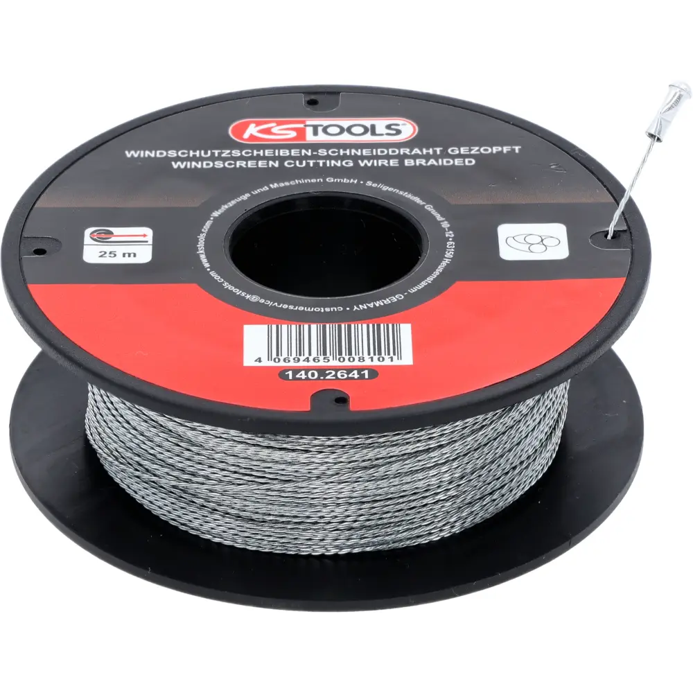 KS TOOLS Scheiben-Schneiddraht, gezopft, 25 m