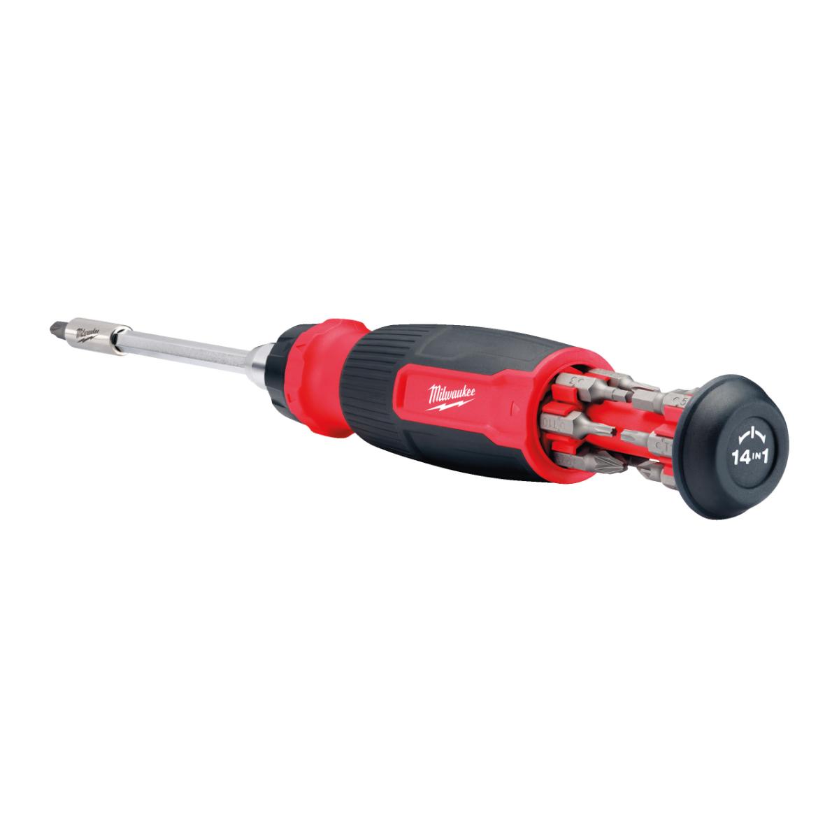 Milwaukee Multi-Bit Schraubendreher mit Ratschenfunktion 14 in 1