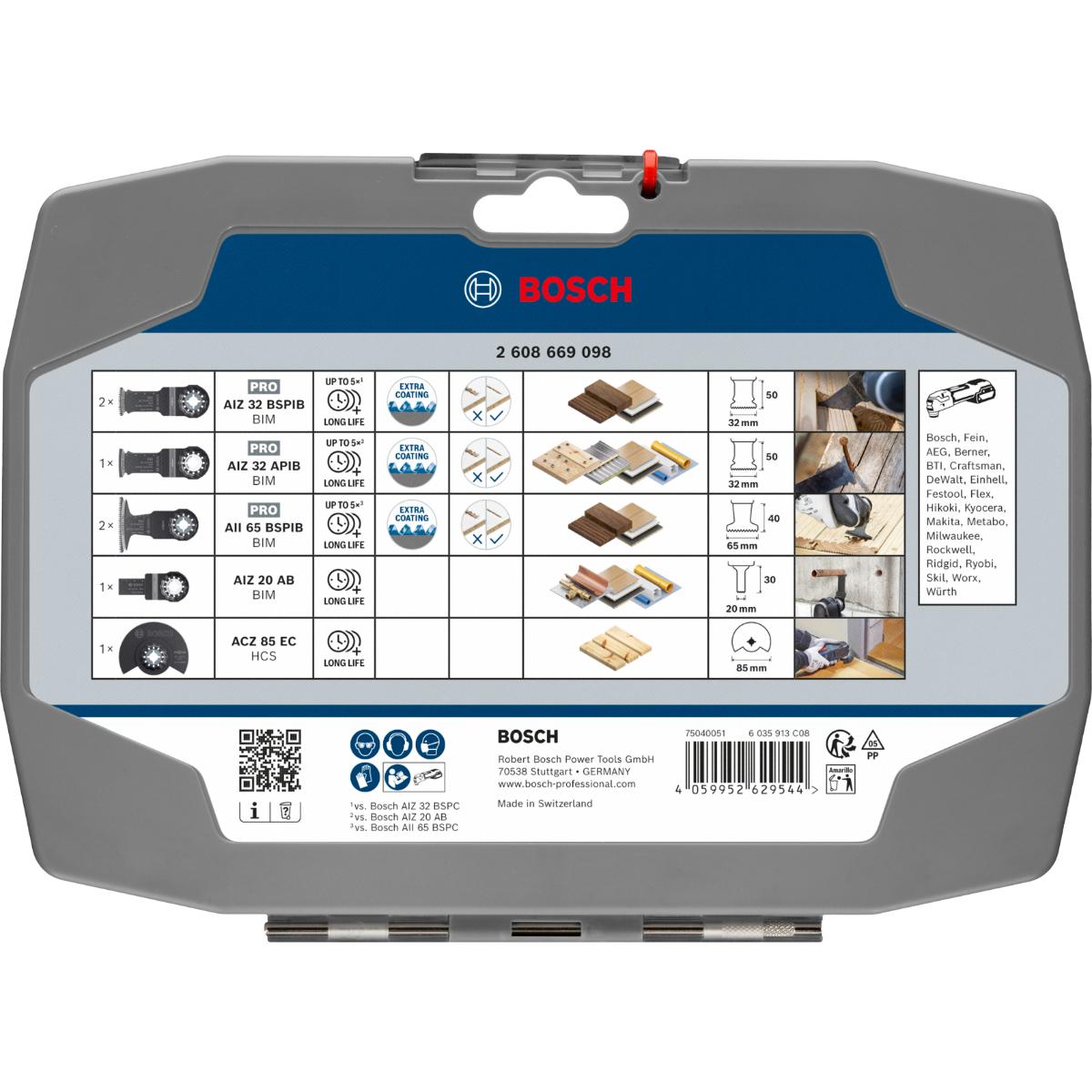 Bosch OMT Holz TU1, 7-teiliges Set