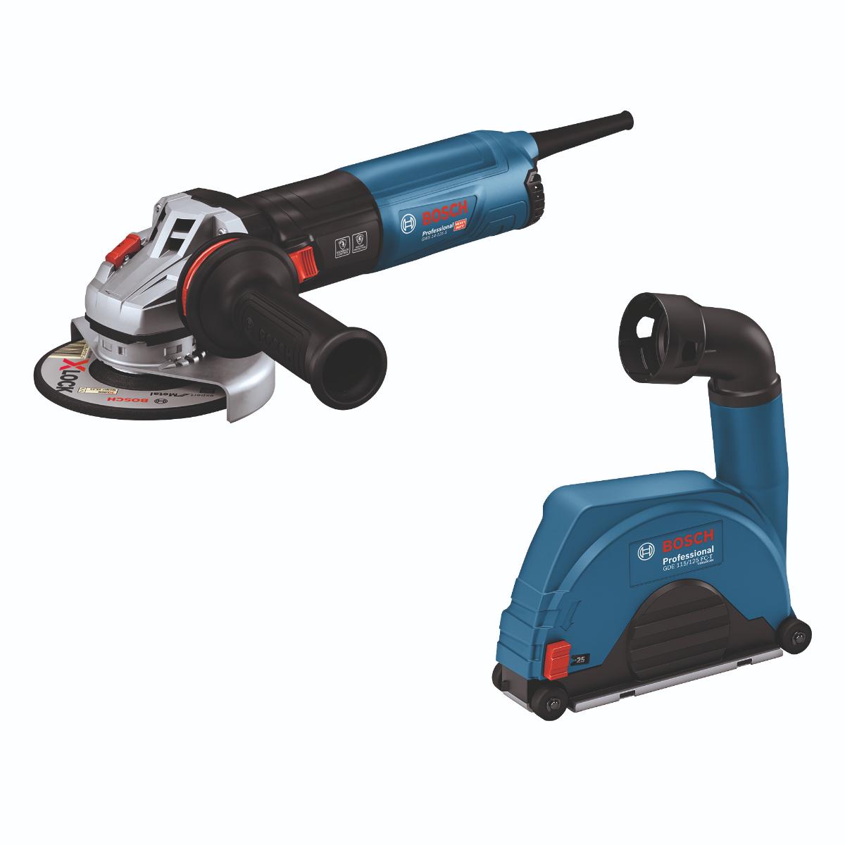 Bosch Winkelschleifer Combi GWS 14-125 S + GDE 115/125 FC-T
