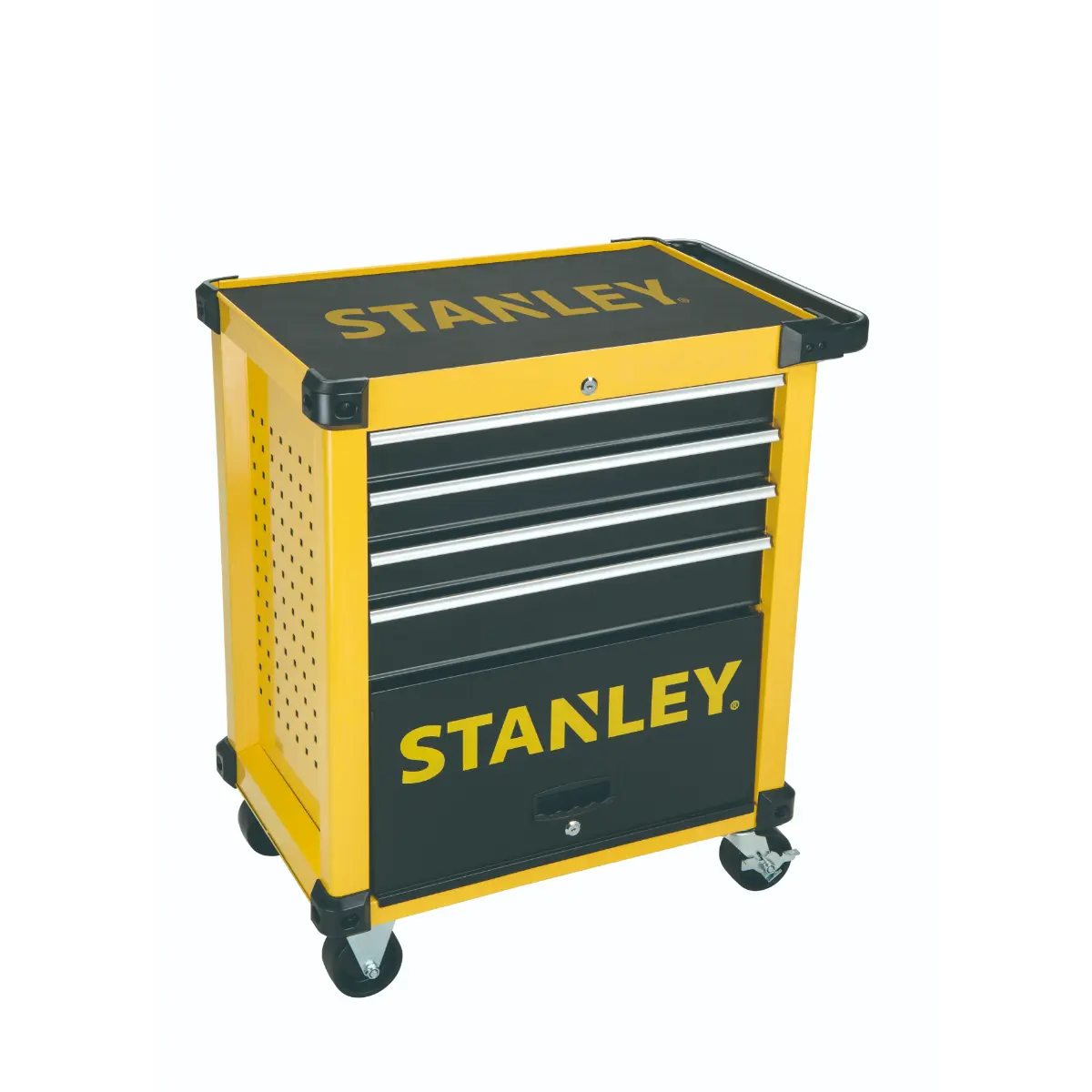 STANLEY Werkstattwagen, 4 Schubladen, bestückt, 9 Module