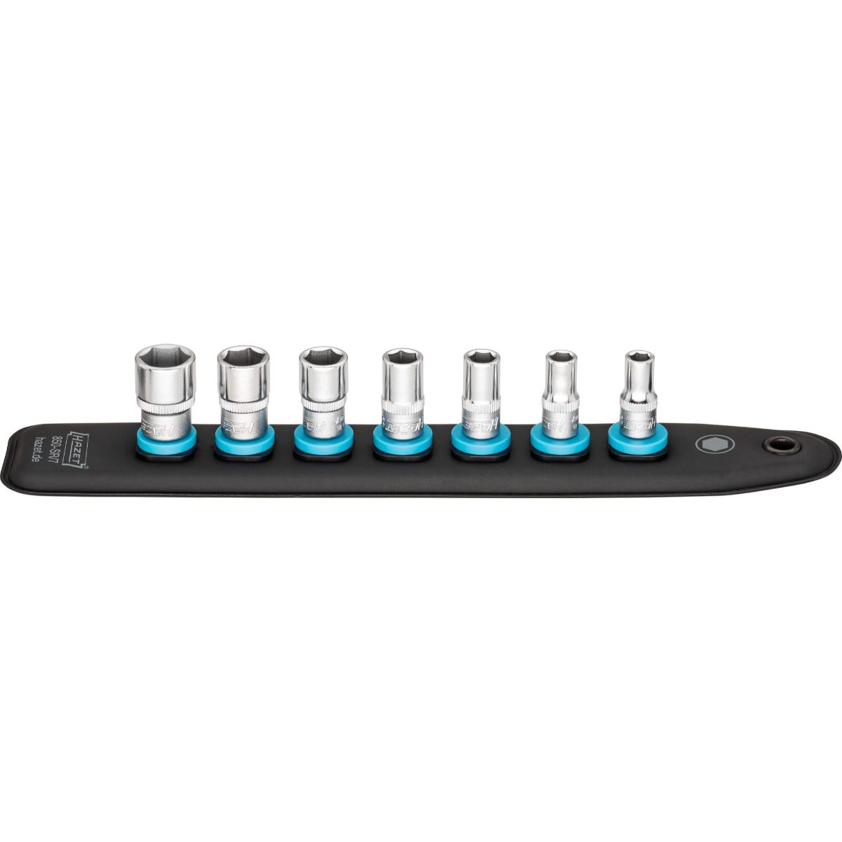 HAZET SmartRail mit 7 Steckplätzen Vierkant 6,3 mm (1/4 Zoll) 7-teilig, Außen-Sechskant-Traction, ku