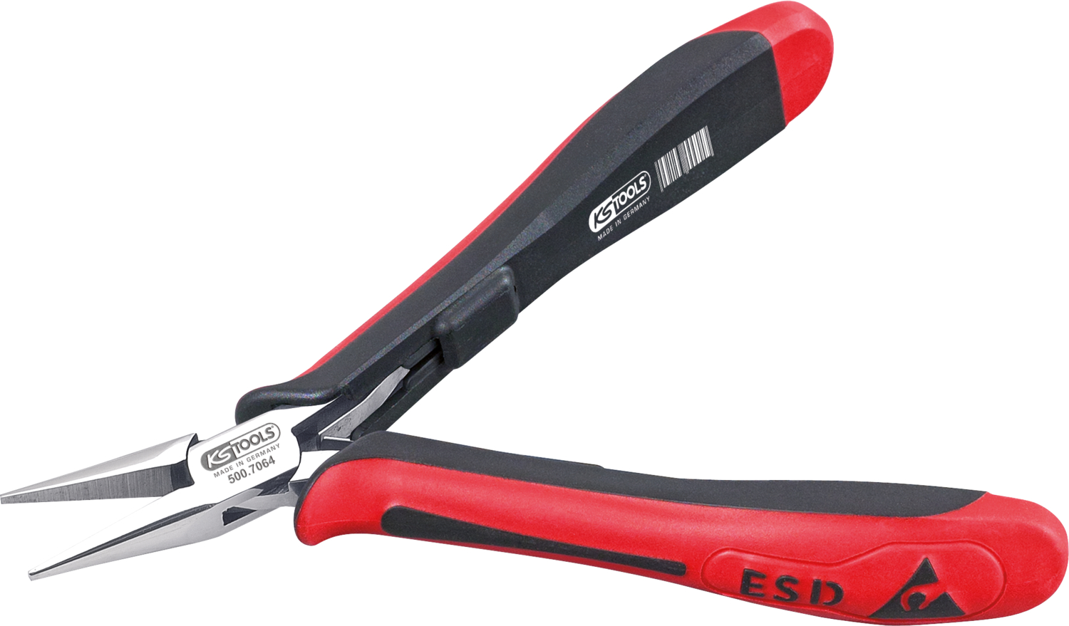 KS Tools ESD Spitzzange, gerade, ohne Hieb, 130mm