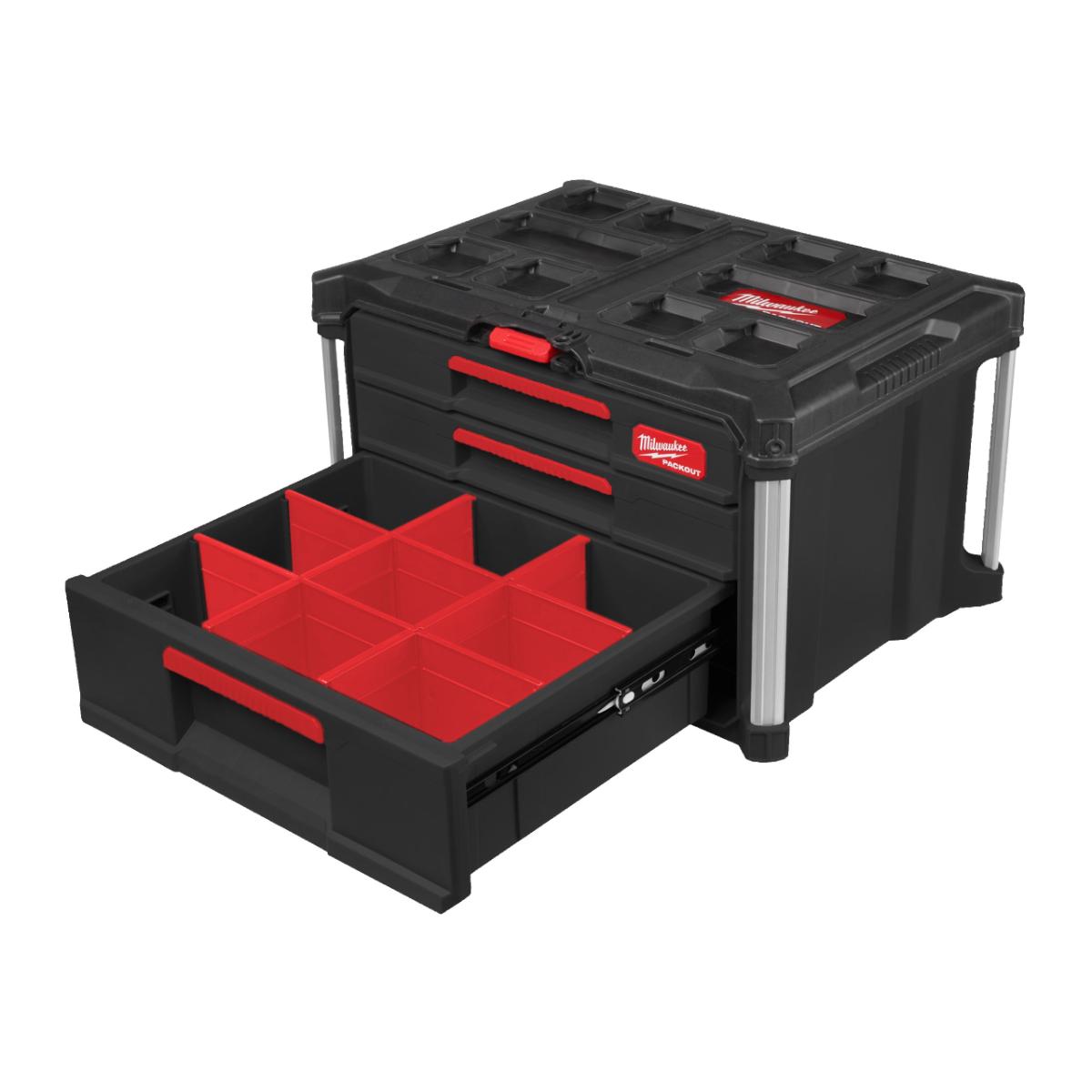 Milwaukee PACKOUT Koffer mit 2+1 Schubladen