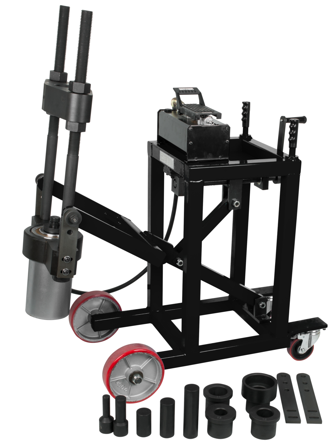KS Tools Achsschenkelbolzen-Presse, 75t, mit Hülsen-Satz, 29-tlg