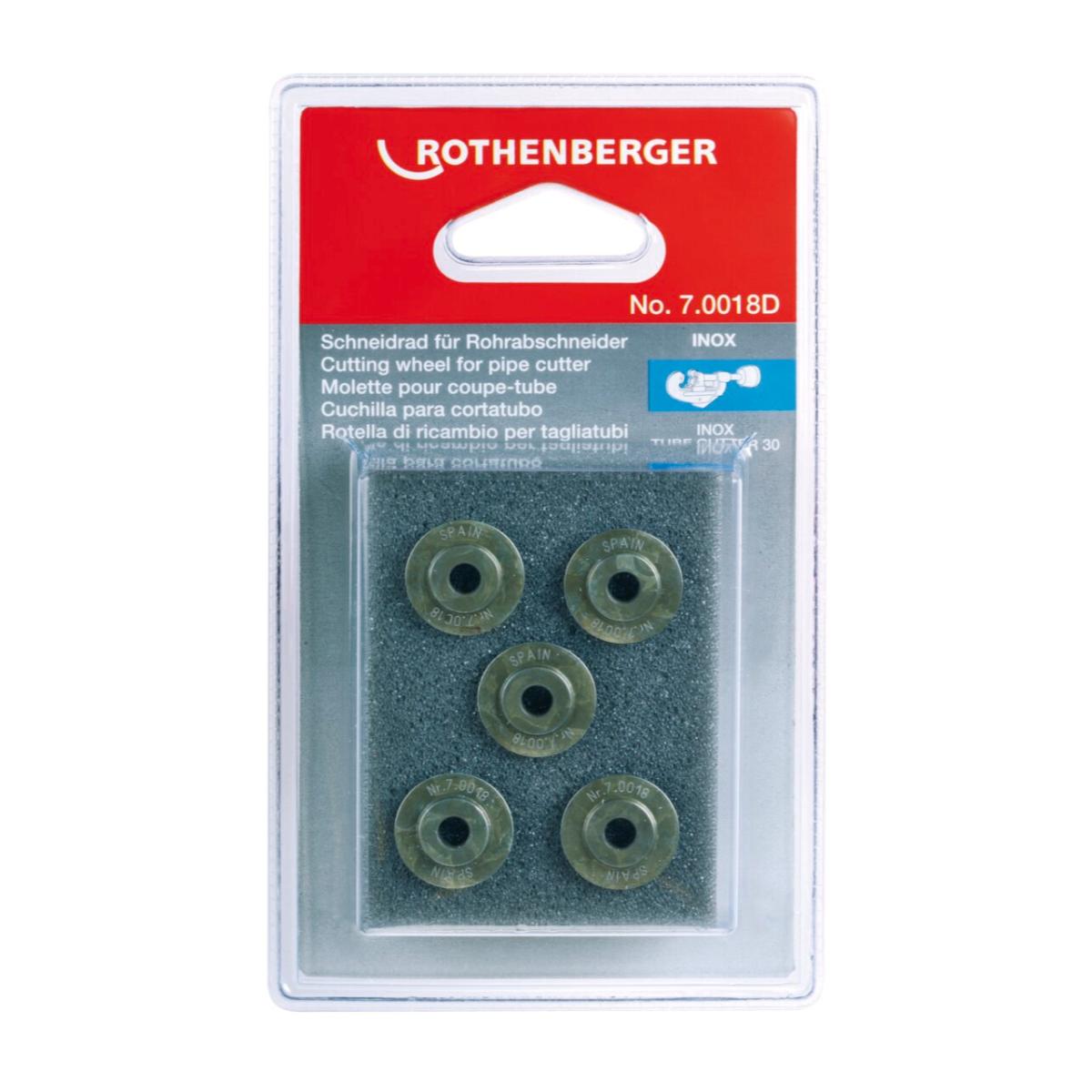 ROTHENBERGER Schneidrad für TC 30, Inox, 5 Stück