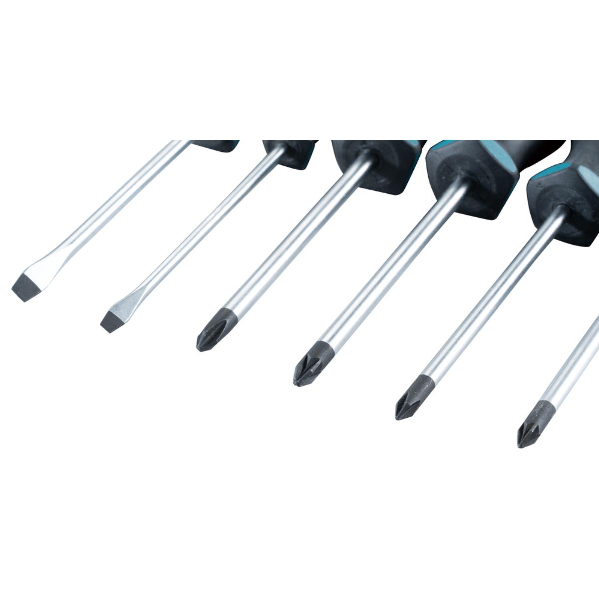 Makita Schraubendreher-Set Schlitz Kreuz magnetisch 6-teilig