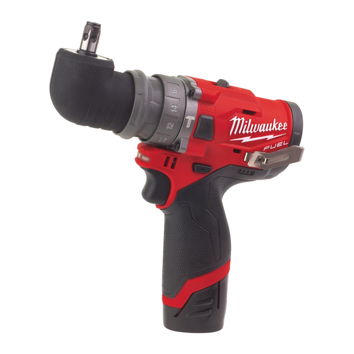 Milwaukee M12 FUEL Akku-Kompakt-Schlagbohrschrauber mit Schnellwechselbohrfutter M12 FPDXKIT-202X