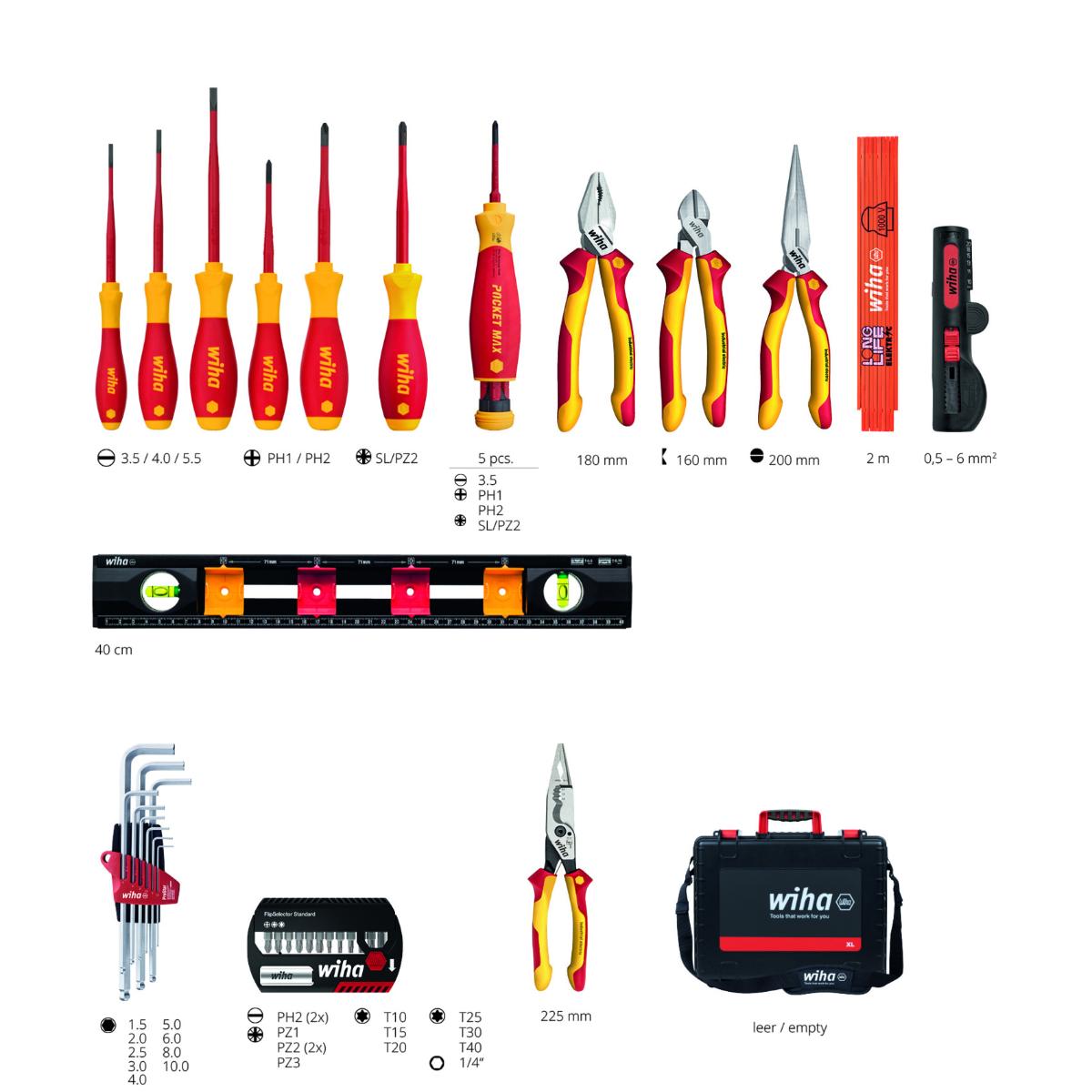 Wiha Werkzeugkoffer XL 2 electric 41-teiliges Set
