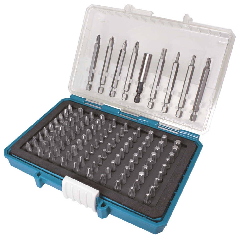 Makita Bit-Box 99-teilig - PH, PZ, T, H - Bits Längen 25mm + 75 mm - P-81050