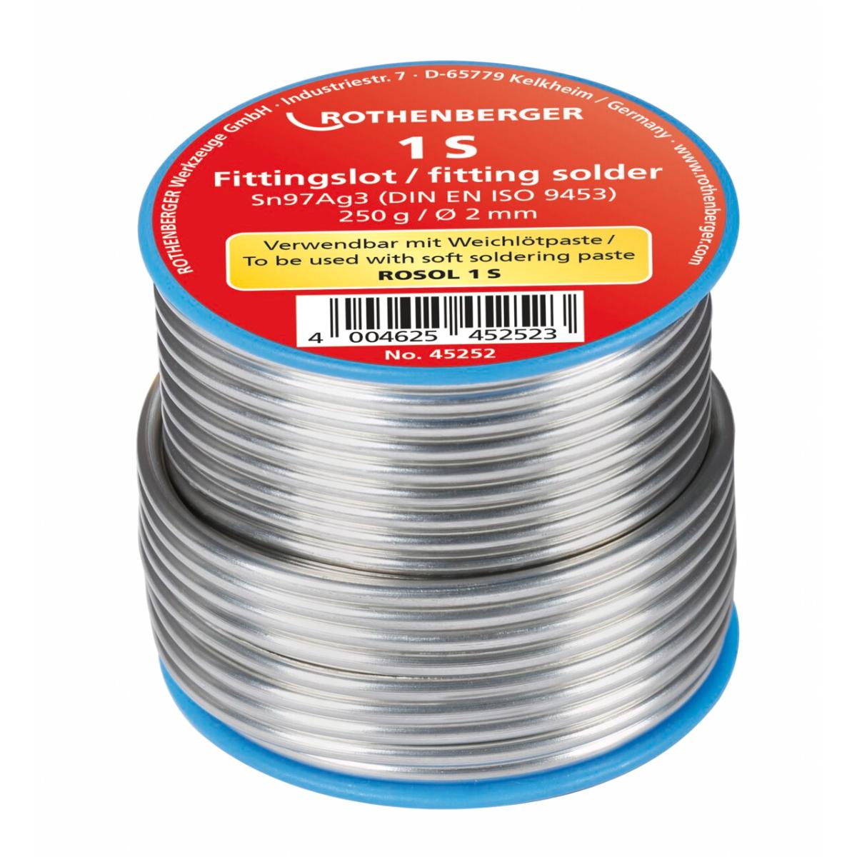 ROTHENBERGER Fittingslot 1S, 2mm, 250g, Spule