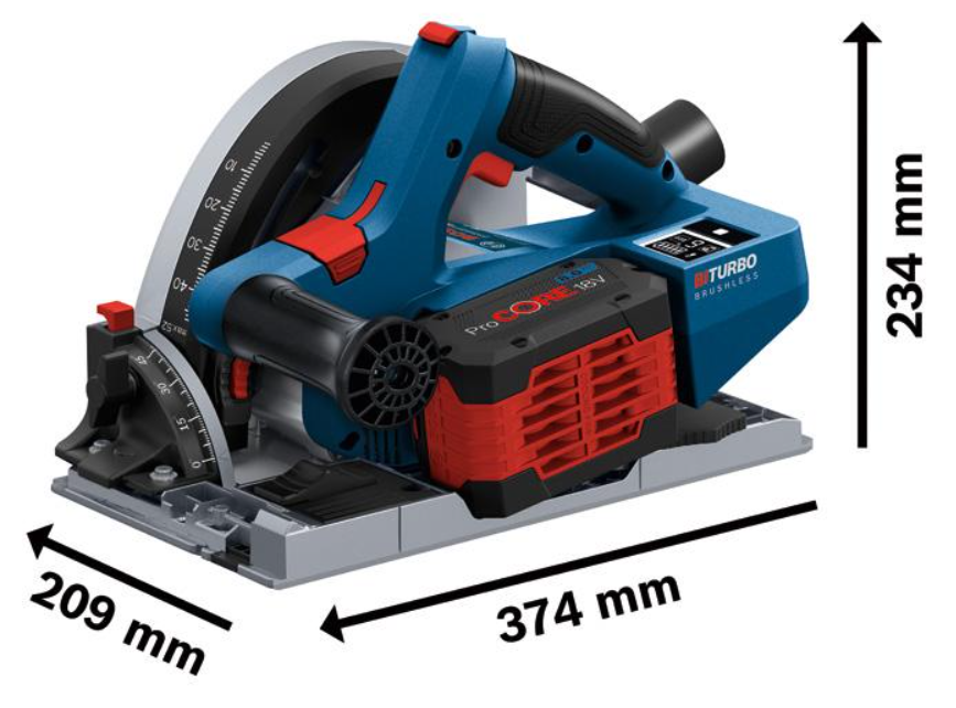 Bosch Akku-Tauchsäge BITURBO GKT 18V-52 GC, Solo Version in L-BOXX