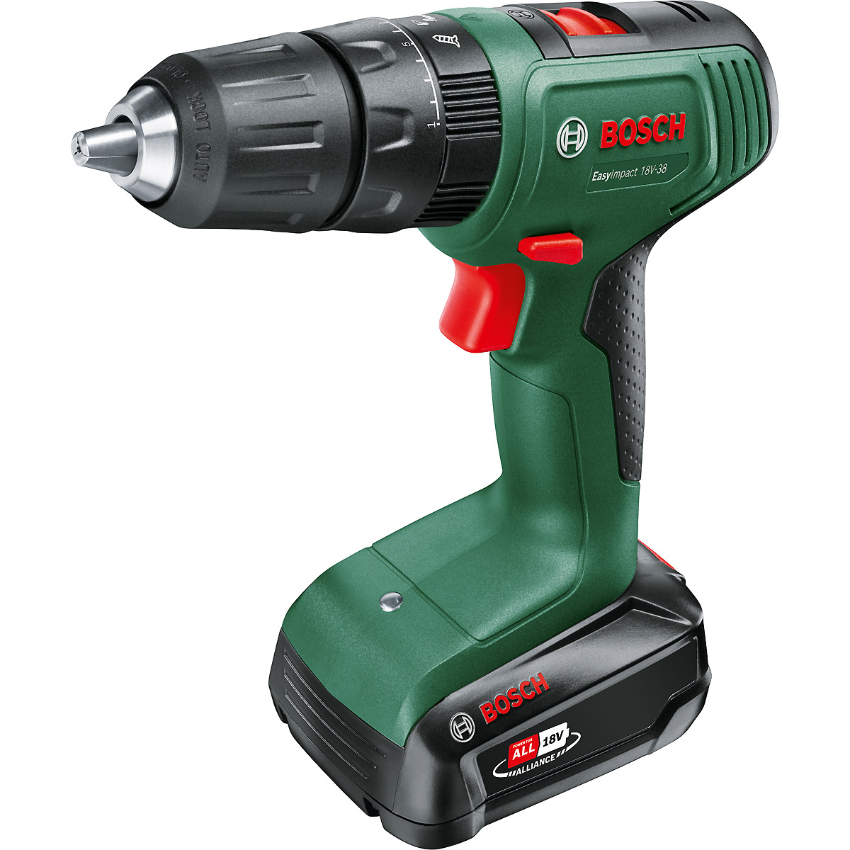 Bosch Akku-Bohrschrauber EasyImpact 18V-38, 1 x Akku PBA 18V 2.0Ah, Tragekoffer