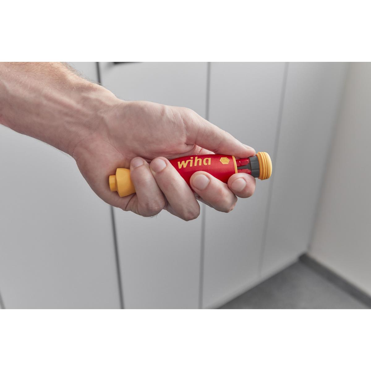 Wiha Schraubendreher mit Bit Magazin PocketMax electric gemischt mit 4 slimBits