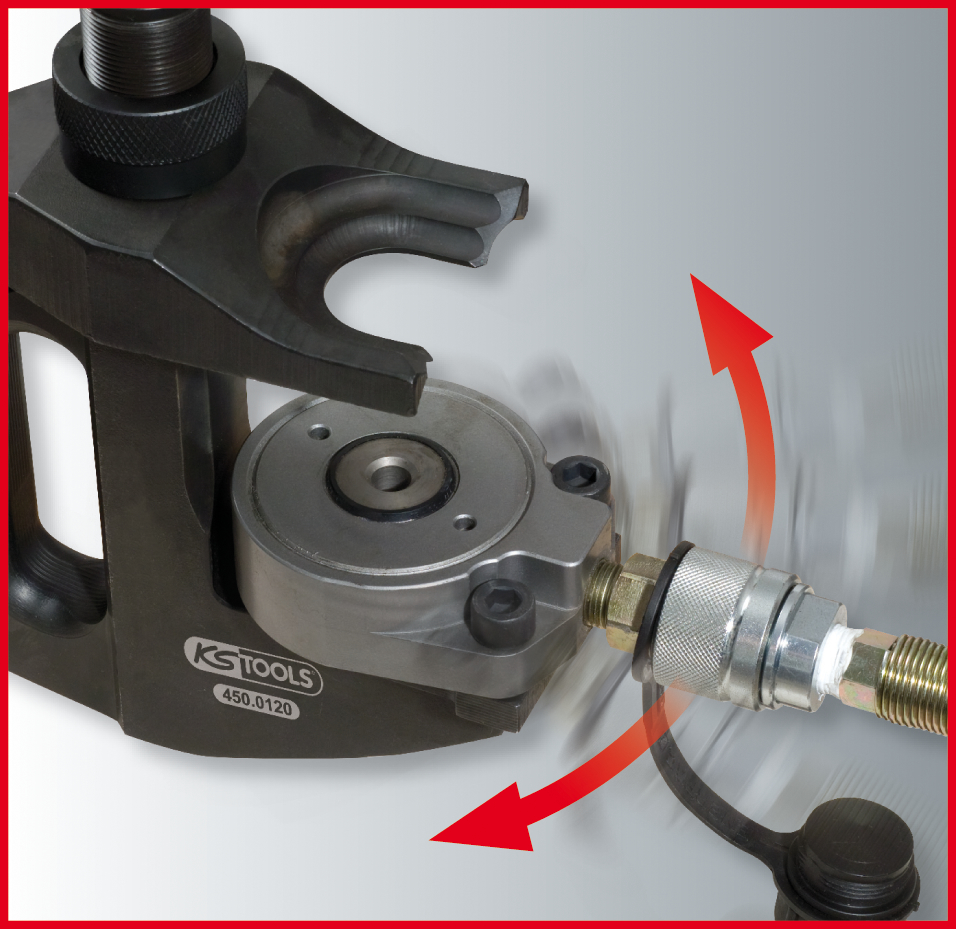 KS Tools Hydraulischer Kugelgelenk-Ausdrücker-Satz, 6-tlg