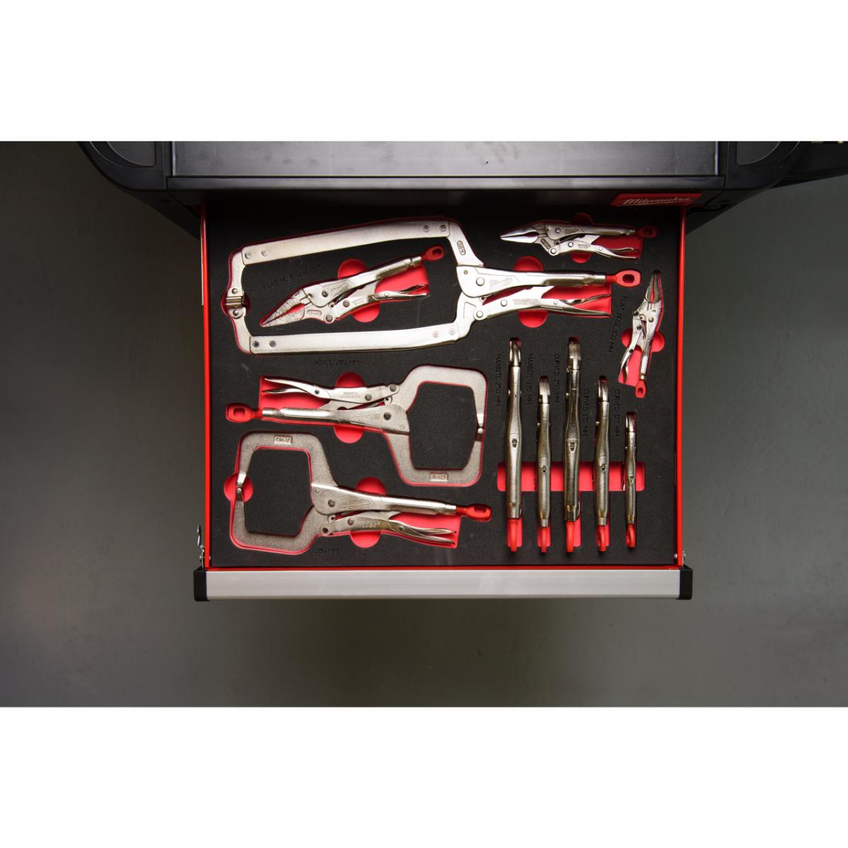 Milwaukee 11-teilige Gripzangen Einlage für Werkstattwagen 78cm