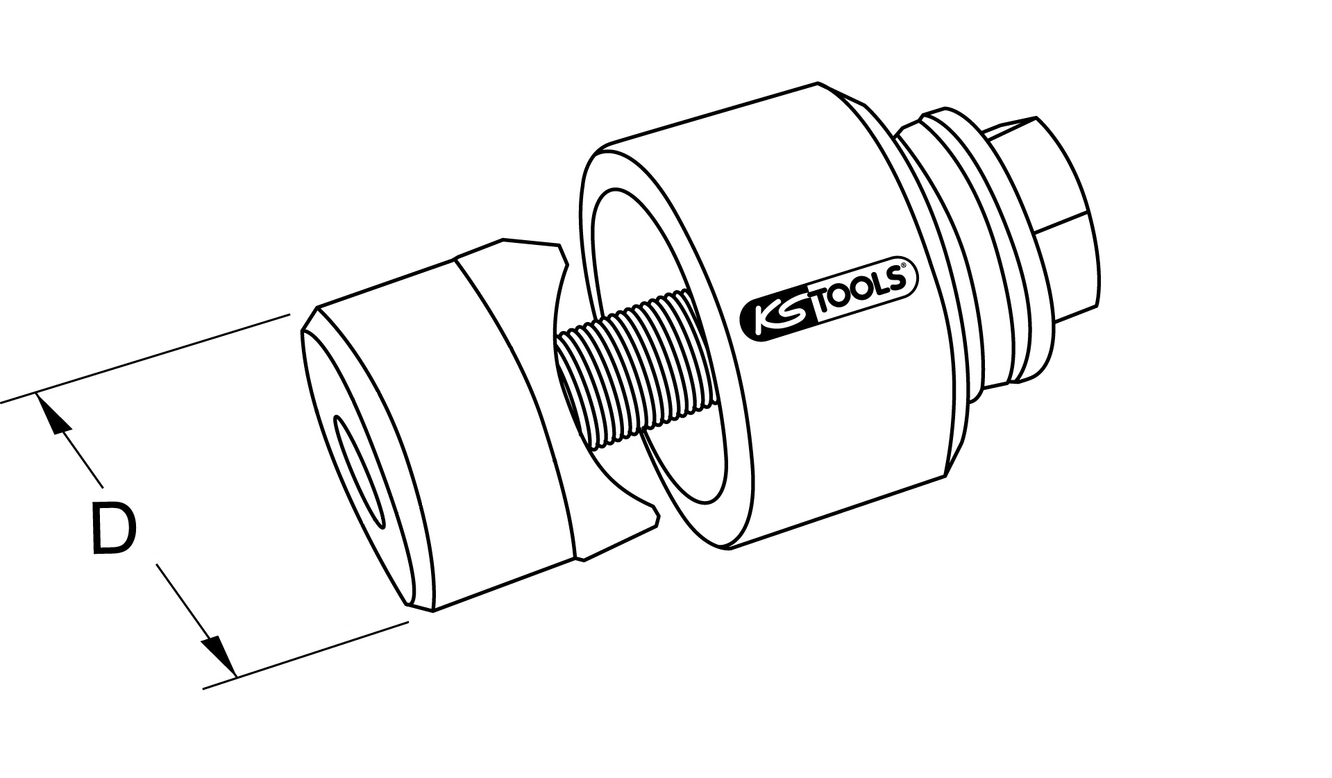 KS Tools Schraublochstanze mit einfachem Kugellager