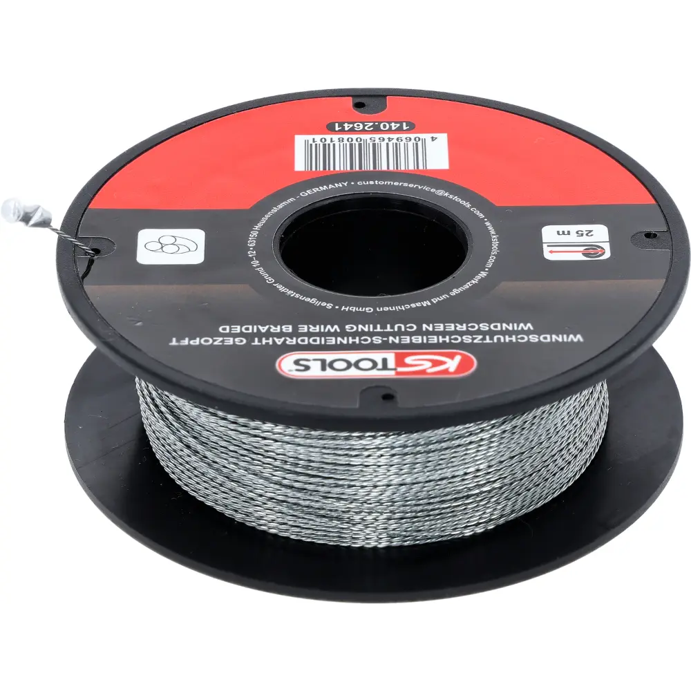 KS TOOLS Scheiben-Schneiddraht, gezopft, 25 m