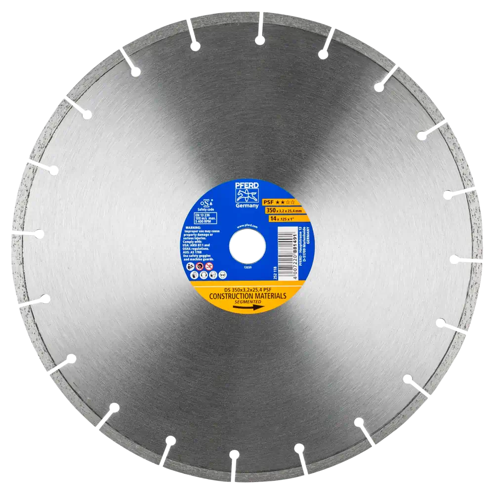 PFERD TOOLS Diamant-Trennscheibe DS PSF für Stein und Beton