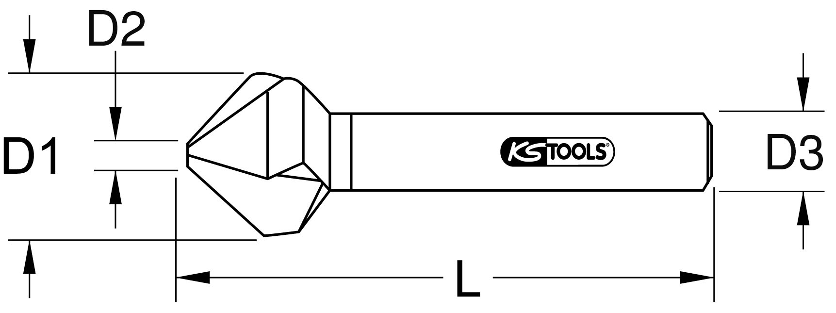KS Tools HSS TiN Kegel- und Entgratsenker 120°